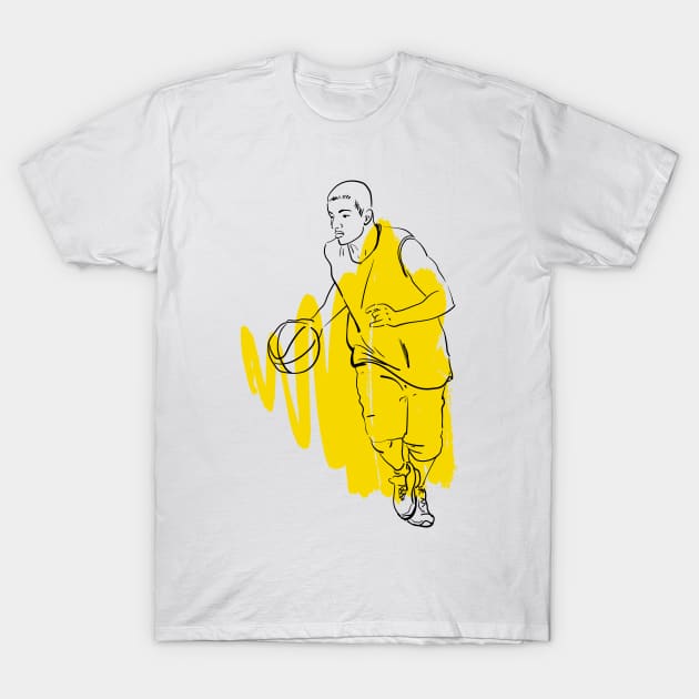 Basketball Player #9 T-Shirt by Olga Berlet